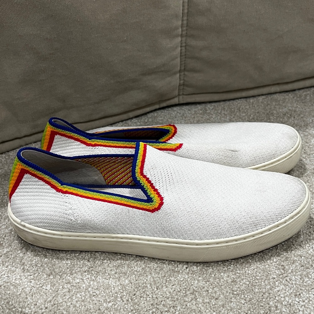 Rothy’s The Original Slip-On Limited Edition Pride Rainbow Stripe Size 10.5